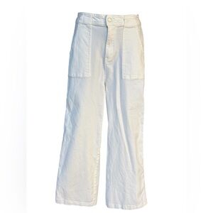 Mined by Los Angeles women’s white wide leg denim jeans size 7 preloved no flaws